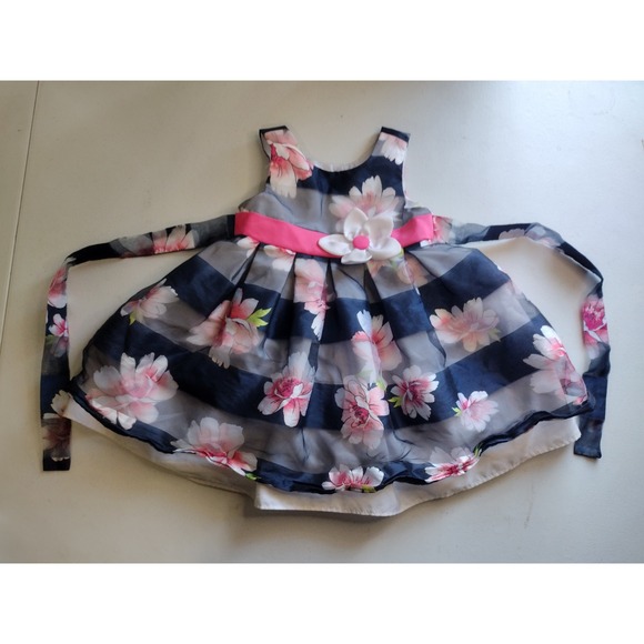 Jona Michelle Baby Girl Dress 18M Floral Print Party Special Occasion - Picture 1 of 5